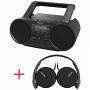Cd плейър sony zs-ps50 cd player, black + sony headset mdr-zx110, black. zsps50x110bpi.ys