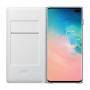 Оригинален калъф за samsung galaxy s10+ (g975) led view cover, бял, ef-ng975pwegww