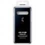 Оригинален калъф за samsung galaxy s10 - led cover, черен, ef-kg973cbegww