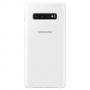 Оригинален калъф за samsung galaxy s10+ (clear view cover), бял, ef-zg975cwegww