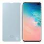 Оригинален калъф за samsung galaxy s10+ (clear view cover), бял, ef-zg975cwegww