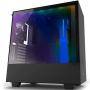 Кутия nzxt h500i smart matte mid-tower, black/blue, nzxt-case-h500w-bl