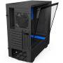 Кутия nzxt h500i smart matte mid-tower, black/blue, nzxt-case-h500w-bl