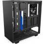 Кутия nzxt h500i smart matte mid-tower, black/blue, nzxt-case-h500w-bl