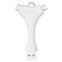 Кабел orico dual port portable sync/charge c1-wh, usb 2.0, usb 3.1 type-c + micro b, бял, c1-wh_vz
