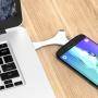 Кабел orico dual port portable sync/charge c1-wh, usb 2.0, usb 3.1 type-c + micro b, бял, c1-wh_vz