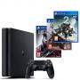 Конзола playstation 4 slim 500gb black, sony ps4 + игри destiny 2 + homefront: the revolution + dishonored: death of the outsider за ps4