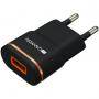 Захранващ адаптер canyon universal 1xusb ac charger (in wall) with over-voltage protection, input 100v-240v, output 5v-1a, black plastic. cne-cha01b