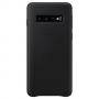 Калъф, samsung s10 g973 leather cover, черен, ef-vg973lbegww