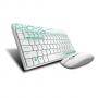 Комплект клавиатура и мишка rapoo 8000m multi mode, bluetooth &2.4ghz, безжичен, бял, rapoo-18324