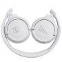 Безжични слушалки jbl t500bt, bluetooth 4.1, jbl pure bass sound, бял, jblt500btwht