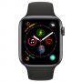 Смарт часовник apple watch series 4 gps, 1.78 ltpo oled (448x368), powervr, bluetooth 5.0, wi-fi, nfc, black sport band, space grey, mu6d2wb/a