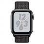 Смарт часовник apple watch nike+ series 4 gps, 40mm space grey aluminium case with black nike sport loop, mu7g2wb/a