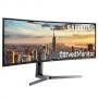 Монитор samsung 43 cj890 (lc43j890dkuxen) super ultra wide, curved, 3840x1200, 32:10, 300cd/m2, 1800r, displayport, hdmi, usb-c