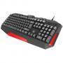Геймърска клавиатура genesis rhod 220, us layout, black-red, nkg-0940