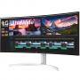 Монитор lg 38wn95c-w, 38 инча, ips, 3840 x 1600, anti-glare, 1ms, сив, 38wn95c-w