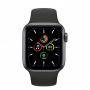Смарт часовник apple watch se gps, 40mm space gray aluminium case with black sport band - regular, mydp2bs/a