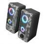 Тонколони trust gxt 606 javv rgb 2.0 speaker set, 12w (6 watt rms), grey camouflage, 23379