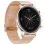 Часовник huawei watch gt2 (diana-b19b) elegant, 42mm, 1.2 инча amoled, 390x390, touchscreen, water resistance 5atm, gps, refined gold, 6901443333929