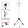 Трипод с led пръстен hama spotlight steady 120, 12 инча (30 cm), черен, hama-04643