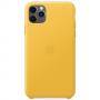 Калъф apple iphone 11 pro max leather case - meyer lemon (seasonal autumn 2019), mx0a2zm/a