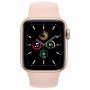 Смарт часовник apple watch se gps, 40mm gold aluminium case with pink sand sport band - regular, mydn2bs/a