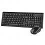 Комплект клавиатура и мишка a4tech 4200n, безжичен, мишка v-track, 456 x 150 x 28, черен, a4-key-4200n