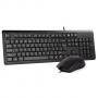Комплект клавиатура и мишка a4tech kr-9276 desktop, usb, жични, 1000 dpi, черни