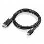 Кабел lenovo mini displayport to displayport cable, мъжки/мъжки, черен, 0b47091