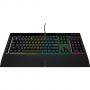 Геймърска клавиатура corsair k55 rgb pro gaming keyboard backlit zoned rgb led rubberdome, жична, usb, черна, ch-9226765-na