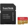 Карта памет sandisk extreme plus microsdxc, 256 gb, sd адаптер, rescue pro deluxe, 170 mb/s, a2, class 10, class v30, uhs-i u3, sdsqxbz-256g-gn6ma