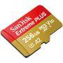Карта памет sandisk extreme plus microsdxc, 256 gb, sd адаптер, rescue pro deluxe, 170 mb/s, a2, class 10, class v30, uhs-i u3, sdsqxbz-256g-gn6ma