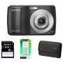 Цифров фотоапарат sony cyber shot dsc-s3000 black + зарядно устройство с батерии + 2gb sd карта памет + sony калъфче - s3000b2okxxdi.ys