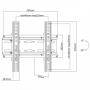 Универсална стойка за lcd дисплеи sbox plb-2522t, стенна, 23 - 43 инча, до 35 кг, vesa, +5 / -10 градуса наклон, черна, plb-2522t