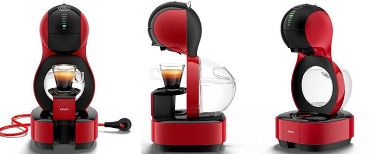 Кафемашина Krups KP130531, Dolce Gusto Lumio, 1600 W, 1л., 15 бара, Червена
