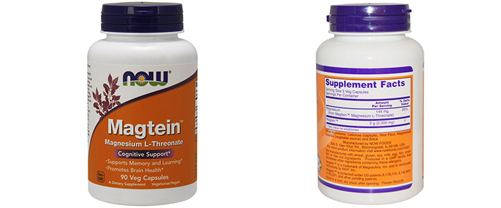 Магтеин - Магнезиев треонат - Magtein - Magnesium Threonate - 90 капсули - NOW FOODS, NF2390