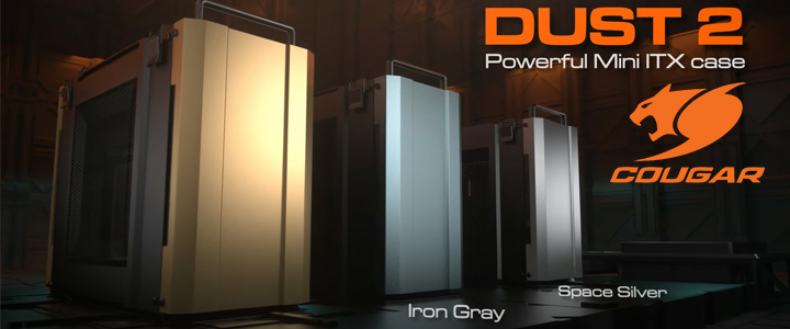 Кутия COUGAR DUST 2 - Desert Iron Gray, Mini-ITX, Сив, CG385QM900001