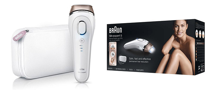 Фотоепилатор Braun Silk-Expert BD 5007 IPL, с чантичка за съхранение, Бял