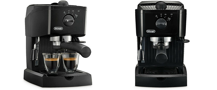Еспресо машина DeLonghi EC 146.B, Ръчна, 1100 W, 15 бара, 1 л, Cappuccino System, Черна