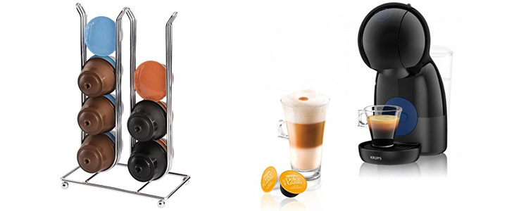 Кафемашина Krups KP1A0831, Dolce Gusto PICCOLO XS + Стойка за кафе капсули, Dolce Gusto Xavax Pilastro
