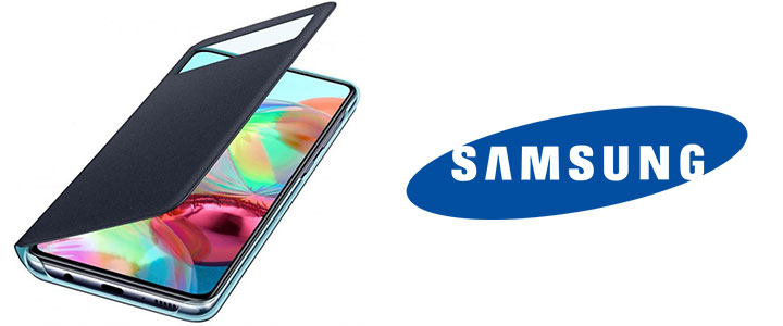 Калъф Samsung Wallet Cover S View EF-EA715PBEGEU Samsung Galaxy A71, Черен