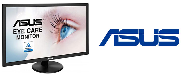 Монитор ASUS VP228DE Eye Care 21.5 инча, Full HD, Flicker Free, Blue Light Filter, Anti Glare, 5ms, Черен, ASUS-MON-VP228DE