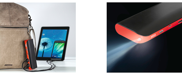 Външна батерия HAMA Pipe Power Pack, 13000 mAh, Червена. Вземи от Mallbg.