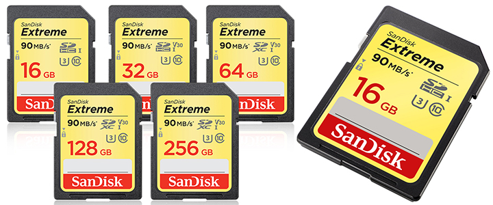 Карта памет SANDISK Extreme SDHC, 16GB, Class 10 U3, 90 Mb/s, SD-SDXNE-016G-GNCIN