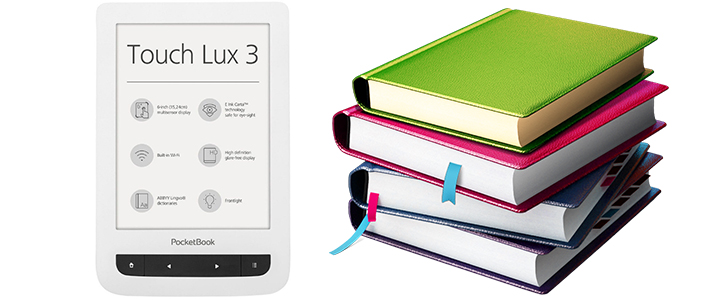 Четец на книги Pocketbook Touch Lux 3, PB626 (2), Бял, POCKET-BOOK-PB6262-W