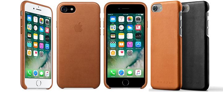 Кожен калъф Apple за iPhone 7, Leather Case, Saddle Brown. Вземи от Mallbg.