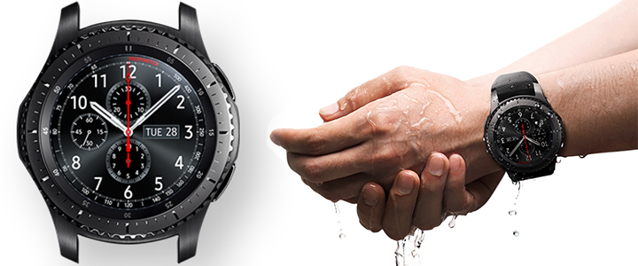 Смарт часовник Samsung Galaxy Gear S3 Frontier 46mm Watch Stainless Steel Case Black Band R760  ( от Шоурум - разопакован)