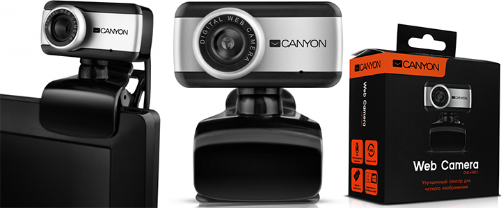 Уеб камера CANYON CNE-HWC1, 0.3 мегапиксела, USB 2.0, Микрофон, CNE-HWC1