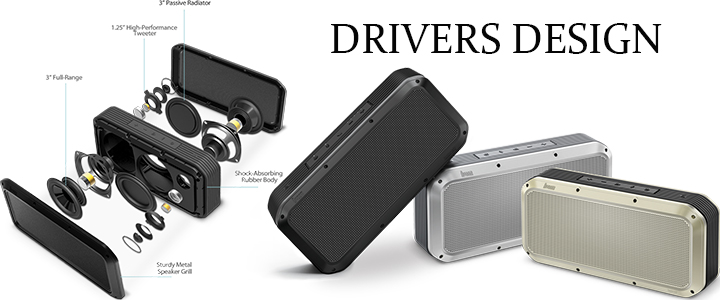 Kолонка за мобилни устройства, Divoom, BLUETOOTH 4.0, Златиста. Вземи от Mallbg.