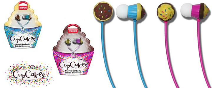 Слушалки MAXELL color CUP CAKE, Сини, ML-AH-CUPCAKE-BLUE